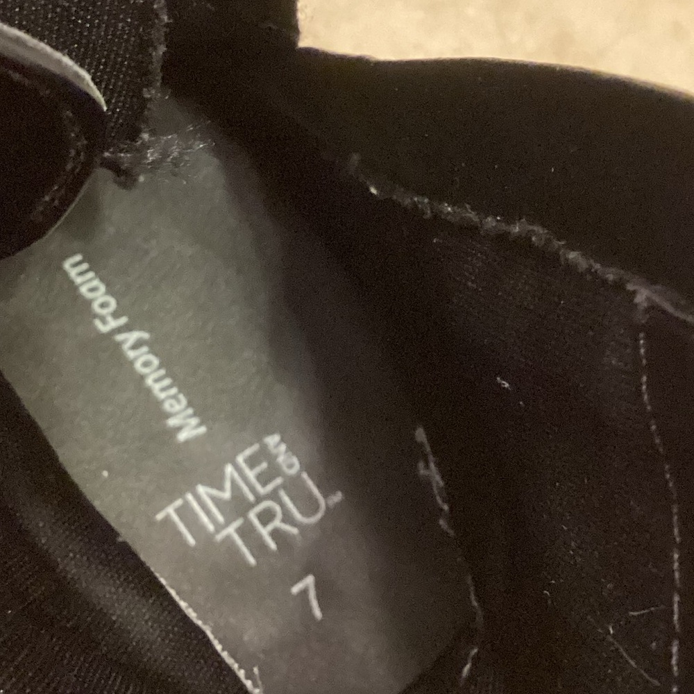 Time and Tru Zip Up Black Boots Women’s Size 7 - Picture 7 of 11